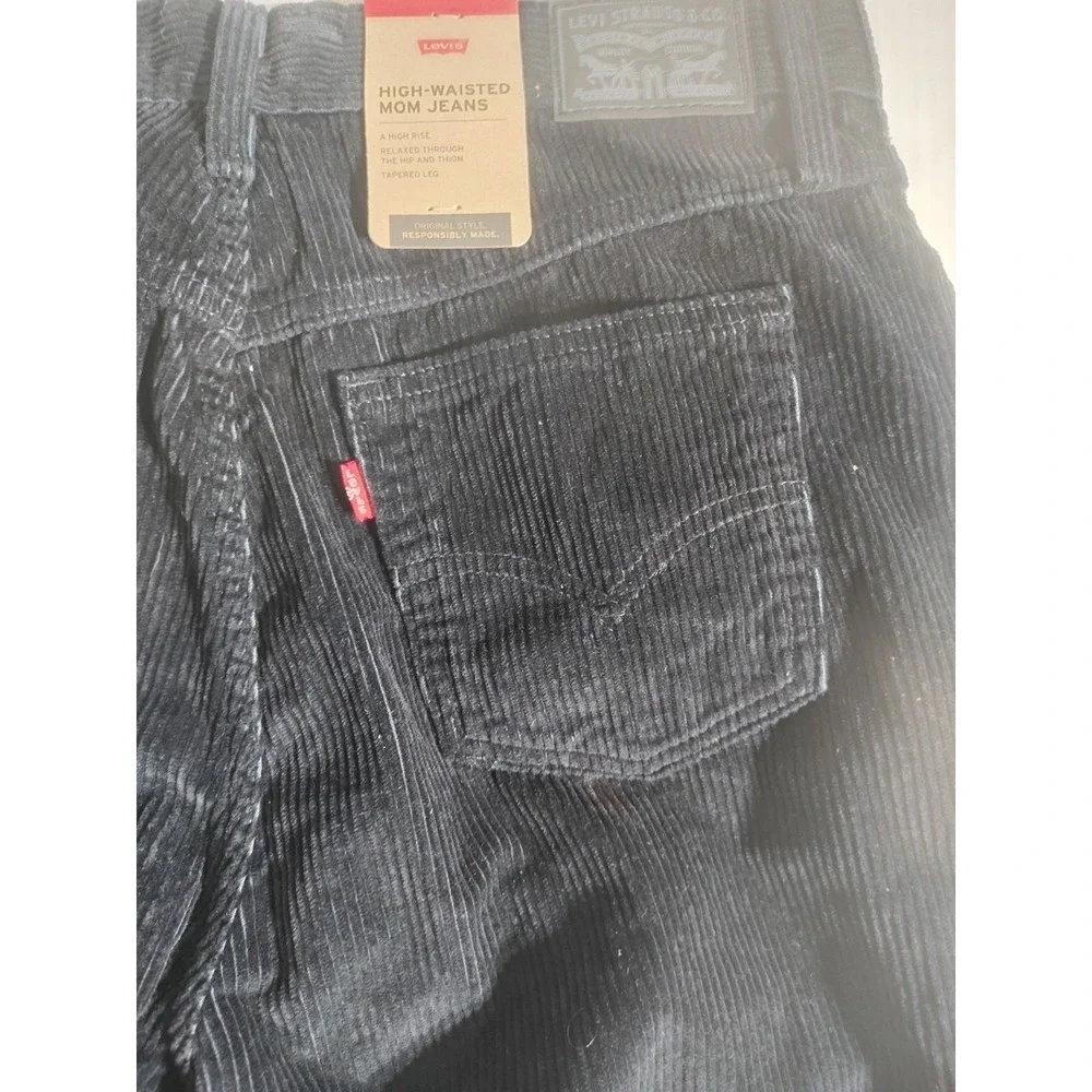 LEVI'S‎ Women's Corduroy Pants High Waisted Mom Jeans Maroon Size 32x30